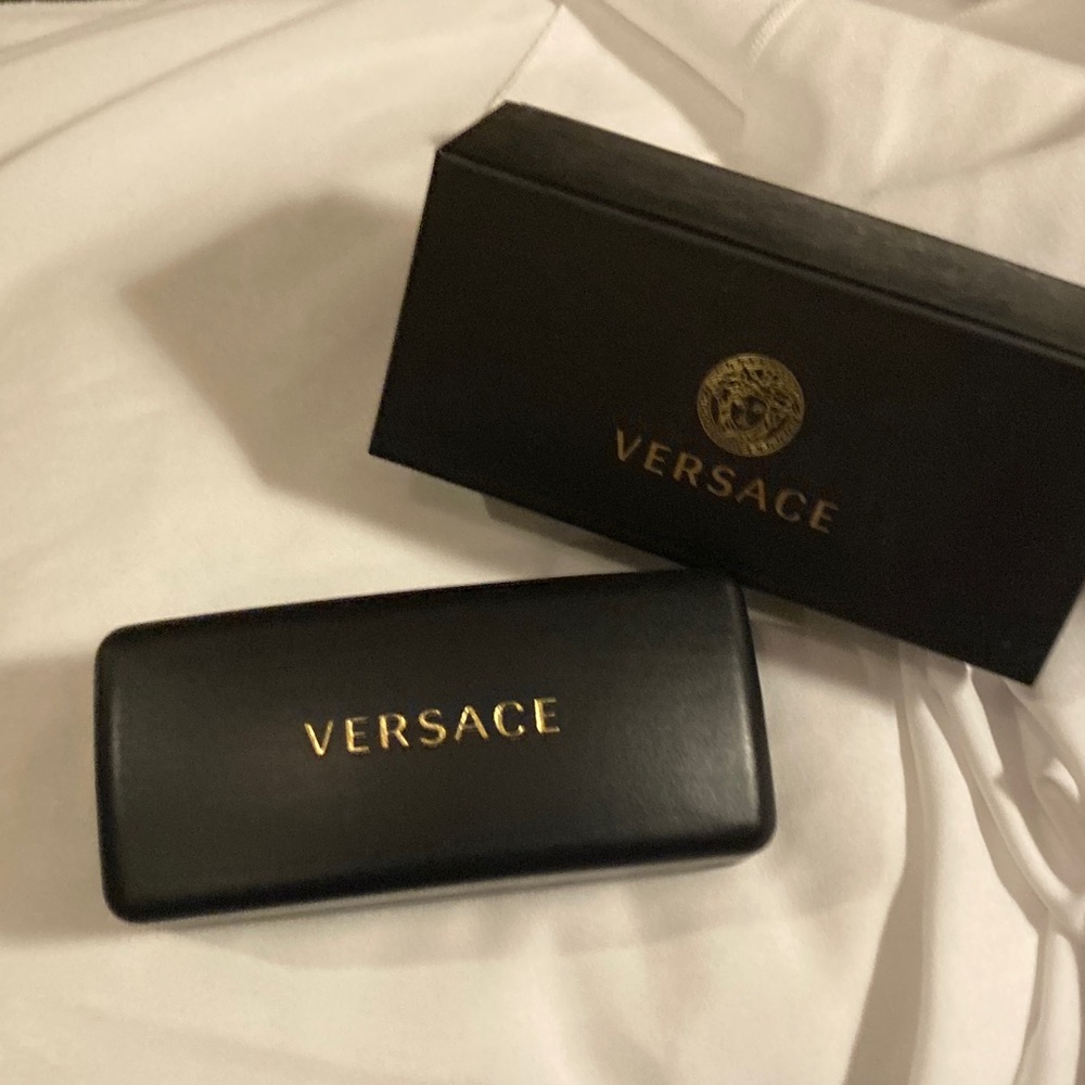 NWOT Versace Black and Gold Eyewear Case
